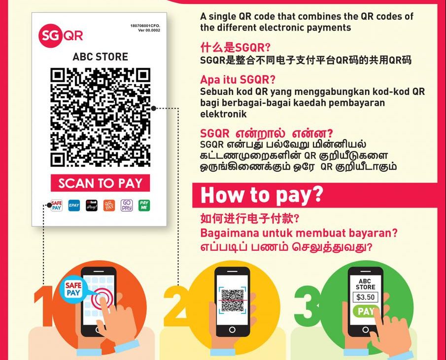IMDA SGQR - Singapore giới thiệu Mã QR thanh toán thống nhất đầu tiên - SGQR