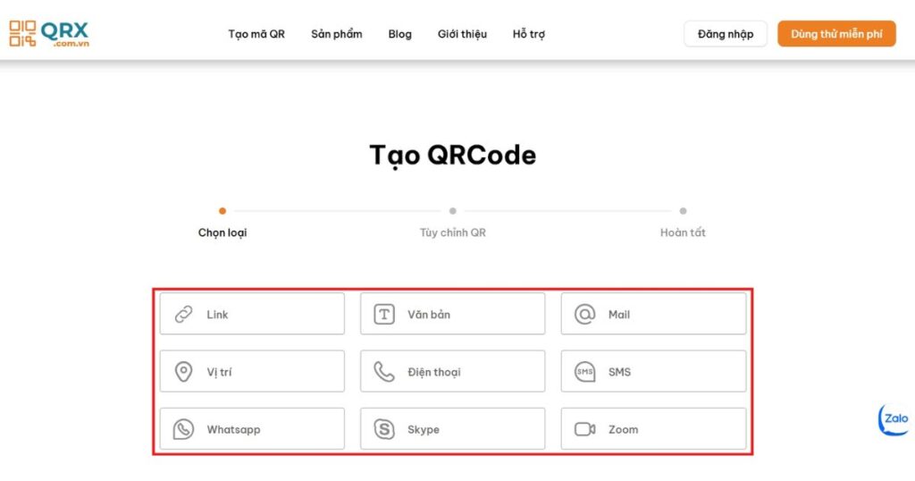 web tạo mã qr