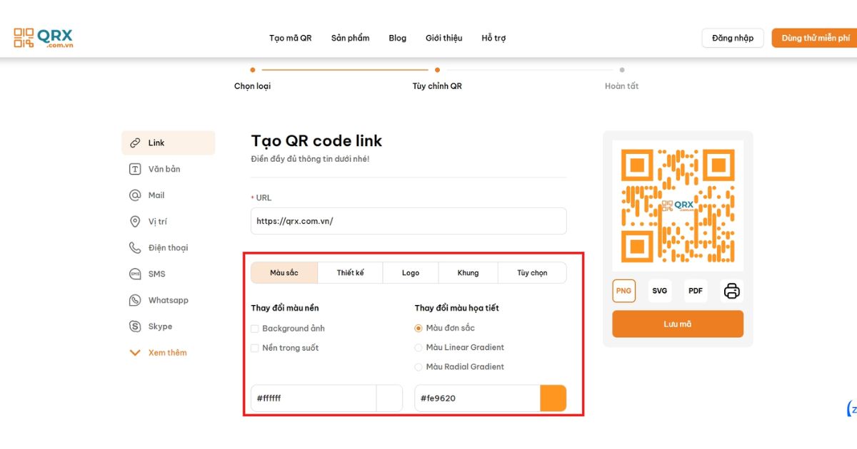 Bước 4: Trang trí mã QR