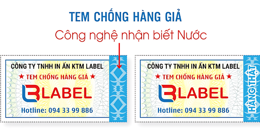Tem Chống Hàng Giả Bằng Nước